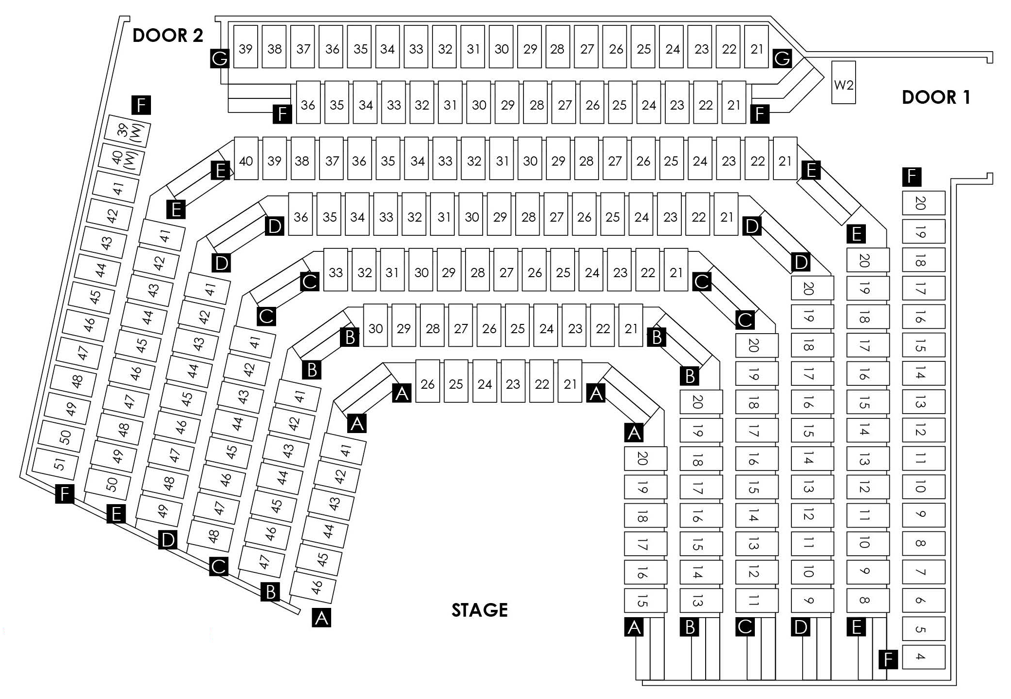 Seat Map Ensemble Theatre