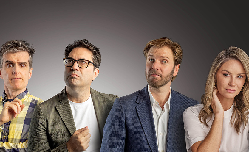 3 men and a woman